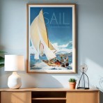 Retro Print | Sail Sydney Harbour Australia